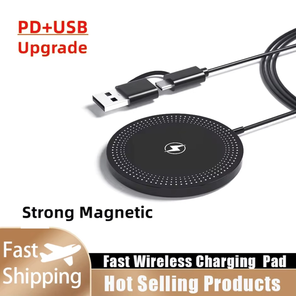Fast Magnetic Wireless Charger Pad Fast Charging Stand for iPhone 12-16 Pro Airpods PD Macsafe Phone Chargers Dock Station