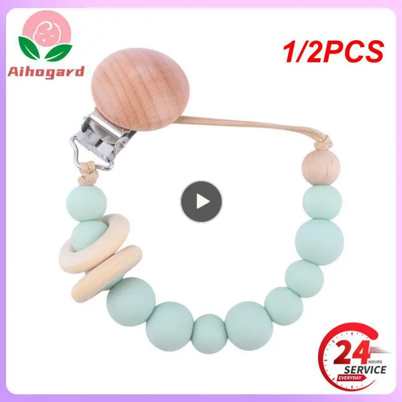 

1/2PCS Pacifier Clips Chain Baby Infant Newborn Teething Soother Chew Dummy Chains Holder Nipple Chains Baby Teething Toys Baby