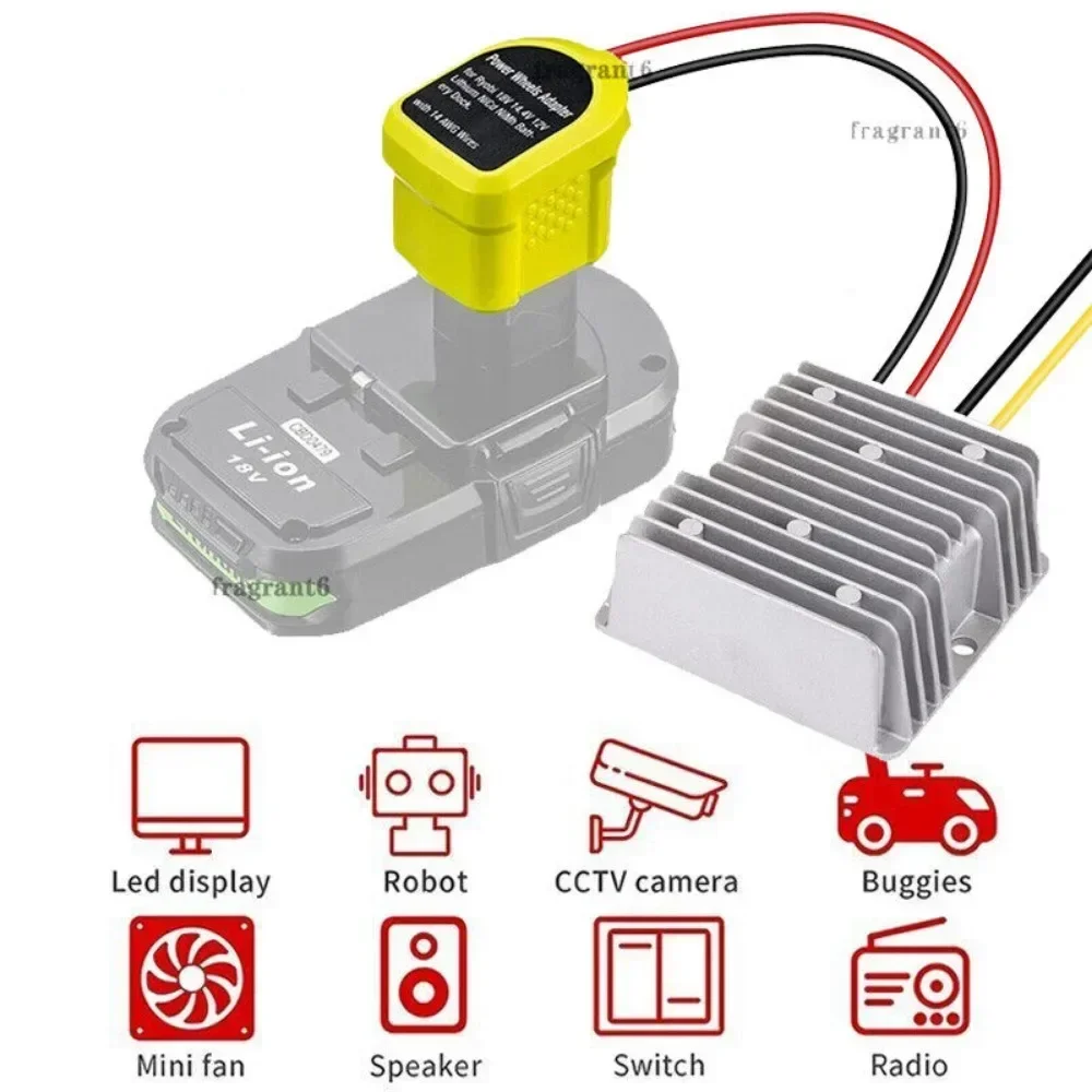 Voltage Regulator DC 18V To DC 12V Step Down Converter Aadpter for Ryobi 18V Li-ion Battery DIY Power Wheel Inverter Buck Boost 1500w 30a dc dc step up converter 12v 24v 36v to 36v 48v 60v 72v car battery charger power supply module