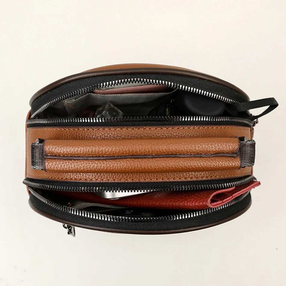 Trendy High-quality Soft Leather Shoulder Crossbody Bags for Women Luxury Designer Ladies Purses and Handbags Messenger Bag