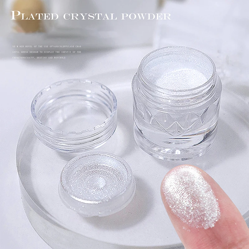 Nail Powder Nail Glitter Nail Pigment Moonlight Mirror Nails Powder Aurora Metallic Silver Effect Pigments Glitter Chrome Holographic Nail Powders Nail Tip decoration