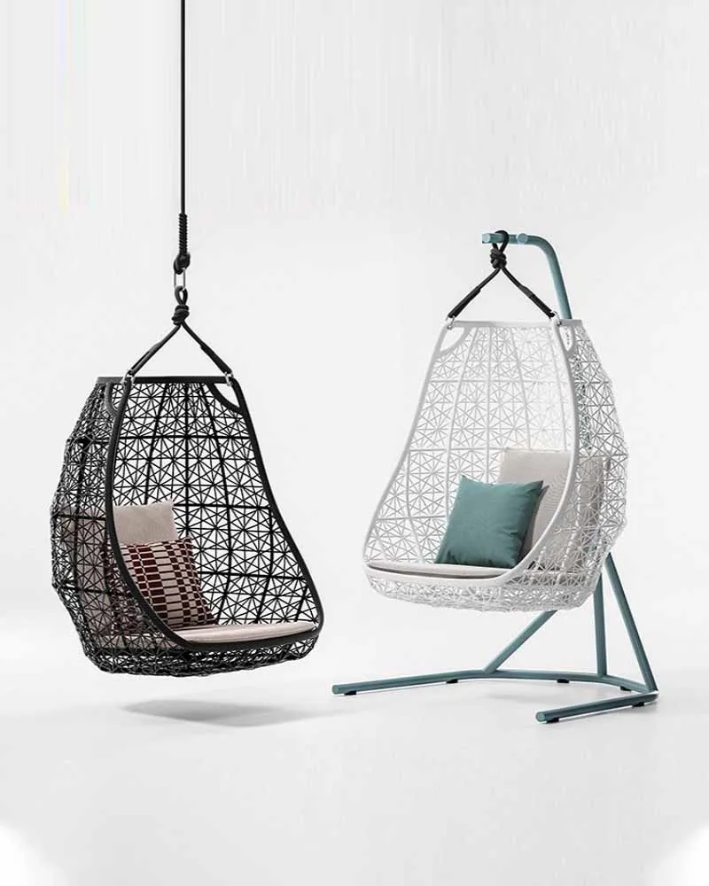 

Outdoor hanging basket rattan chair balcony hanging chair household indoor swing bird nest chair chlorophytum comosum chair hamm