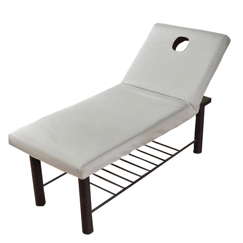 

1PC Soft Massage Bed Cover with Face Breath Hole Beauty Salon Massage Bedsheet Multi Colors SPA Fitted Sheet Elastic