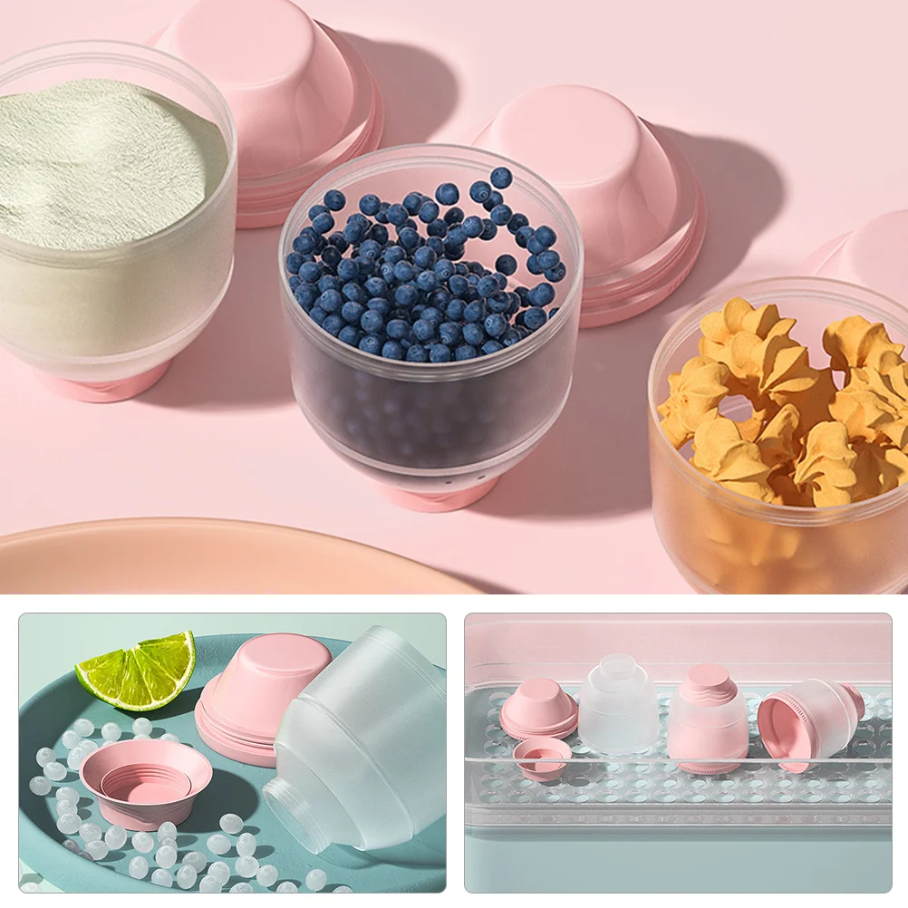 Portable 3 Layers Milk Powder Box Baby Food Storage Container Snack Cups Dispenser Pp Material Formula Feeding Travel