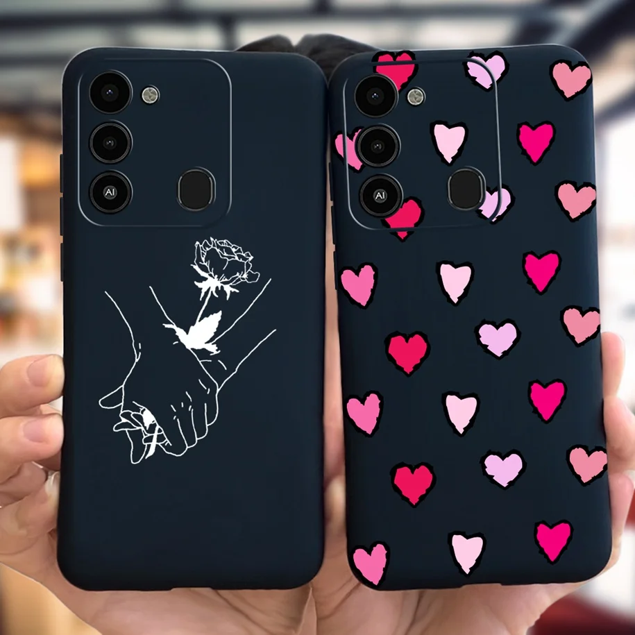 Romantic Couple Heart Silicone Phone Case - Artistic Soft TPU Cover