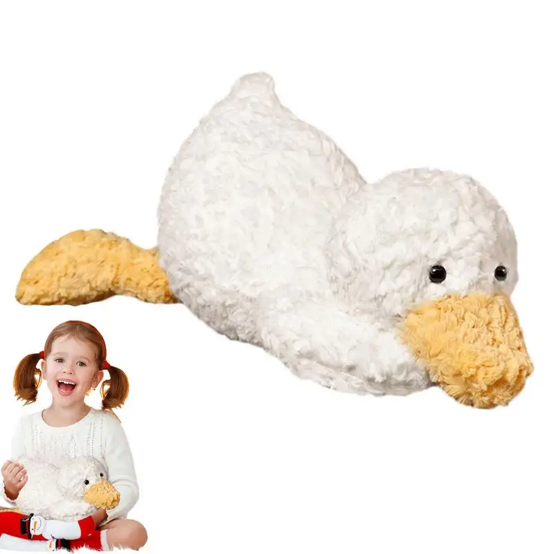 

Cute Duck Plush Hugging Plush throw Pillow White Duck Stuffed toy Soft Animals Plushie doll Toy Gift For Girls & Boys home decor