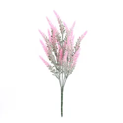 Elegant Lavender Faux Flower Bouquet - Premium Lifelike Decor for Home, Wedding, and DIY Projects (Set of 3) (5 - fork pink)