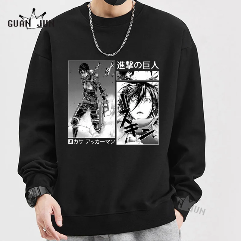 

Attack on Titan Hoodie Men Anime Mikasa Ackerman Printed Long Sleeve Casual Hoodie Women Tops Harajuku Mens Clothing Y2k