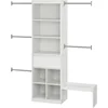 Grow with Me Adjustable Kids’ Closet Organizer System, 15.69" D x 95.44" W x 76.62" H, 5