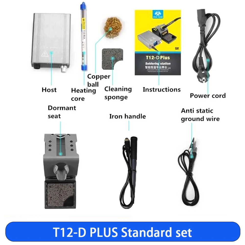 OSS T12-D PLUS Soldering Station For Mobile Phone Motherboard Repair With T12 Ti