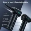 MECO ME CA1 Compressed Air Duster for Computers Protable Cordless Air Blower Computer Cleaning with LED Light for PC Keyboard 4