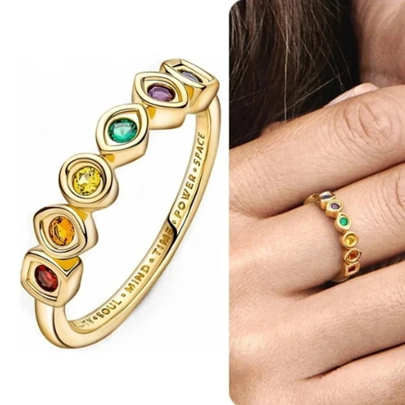 Brand new 925 silver Mickey Mouse and Minnie Mouse women's rings are suitable for women's fashion and exquisite ring jewelry 5