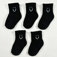 5 Pairs Cute Kawaii Smiling Baby Soft Socks Anti Slip Floor Socks for Infant Girl Boy Warm Anti Slip Floor Socks 0-5T 2