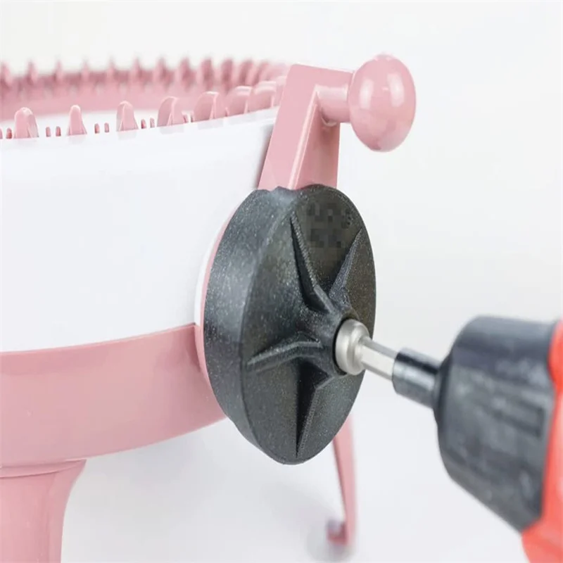 Knitting Machine Drill Attachment Crank Handle Adapter Hex Steel Bit Power Screwdriver