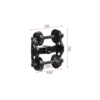 Evemodel HO Scale 1:87 Bearing Truck with 33" Plastic Wheels POM Bogies 2-Springs 12pcs/24pcs HP22BHO 3