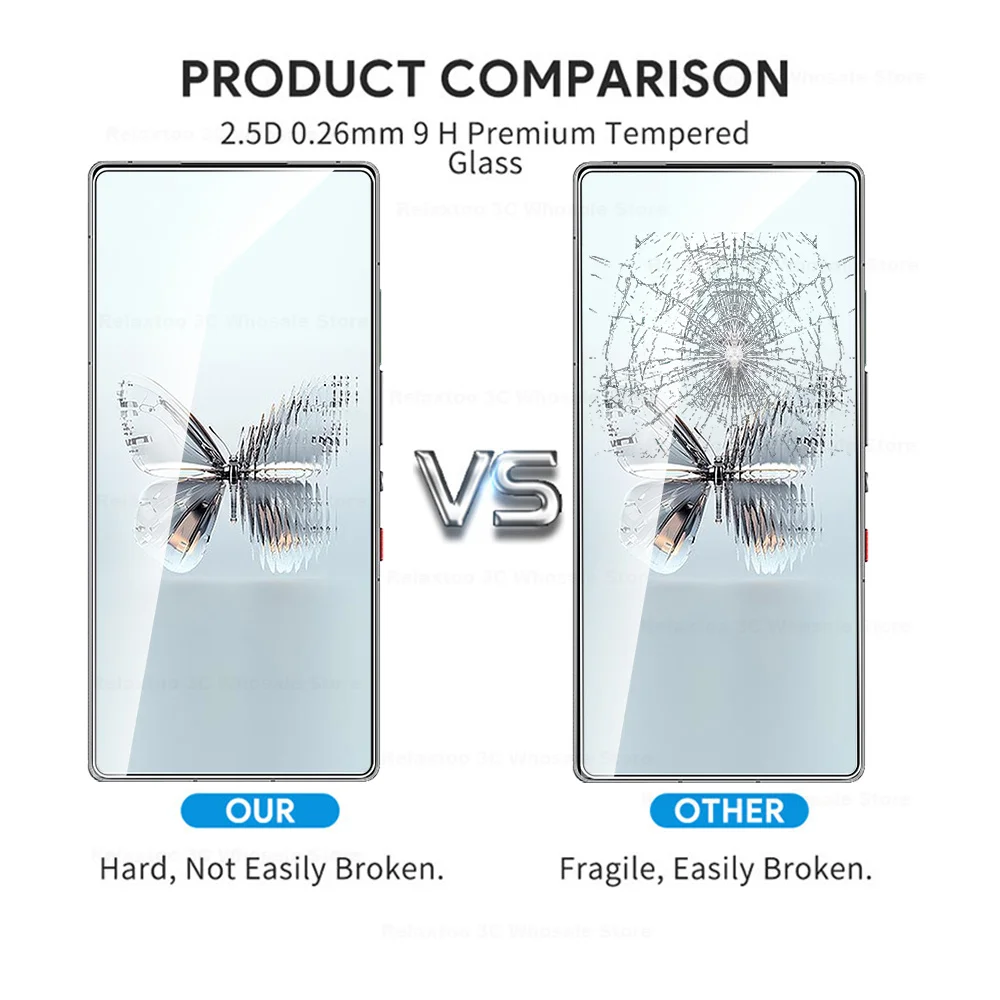 5PCS RedMagic Premium Tempered Glass Screen Protector and Case Combo