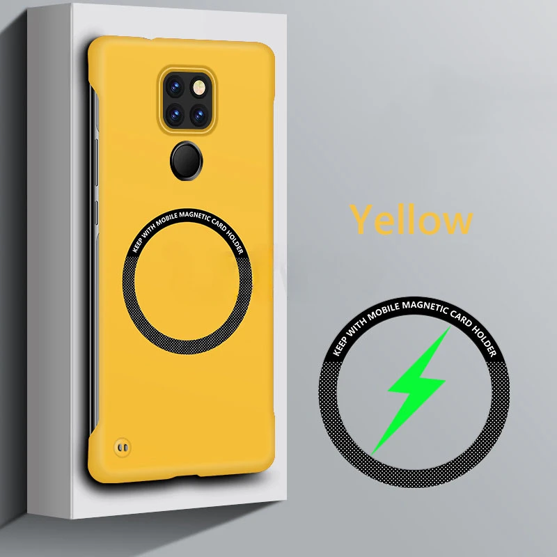 Luxury Frameless Magnetic Slim Case - Wireless Charging Hard Back Cover