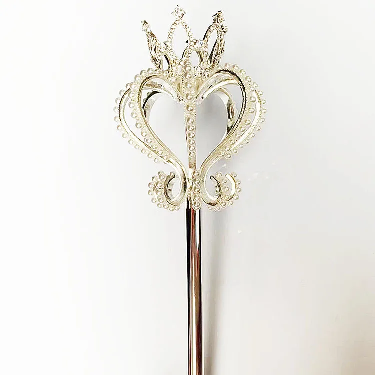 Kristall Zepter Zauberstab Gold/Silber Farbe Tiaras und Kronen Zepter König Königin Hochzeit Festzug Party Kostüme Handheld Requisiten – Detail 22