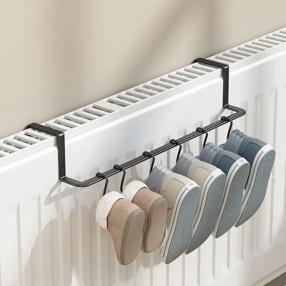 Radiator Towel Rail Heating Towel Cloth Hanger Storage Holder No Hole Punch Socks Drying Hanging Rack Home Improvement Parts 4