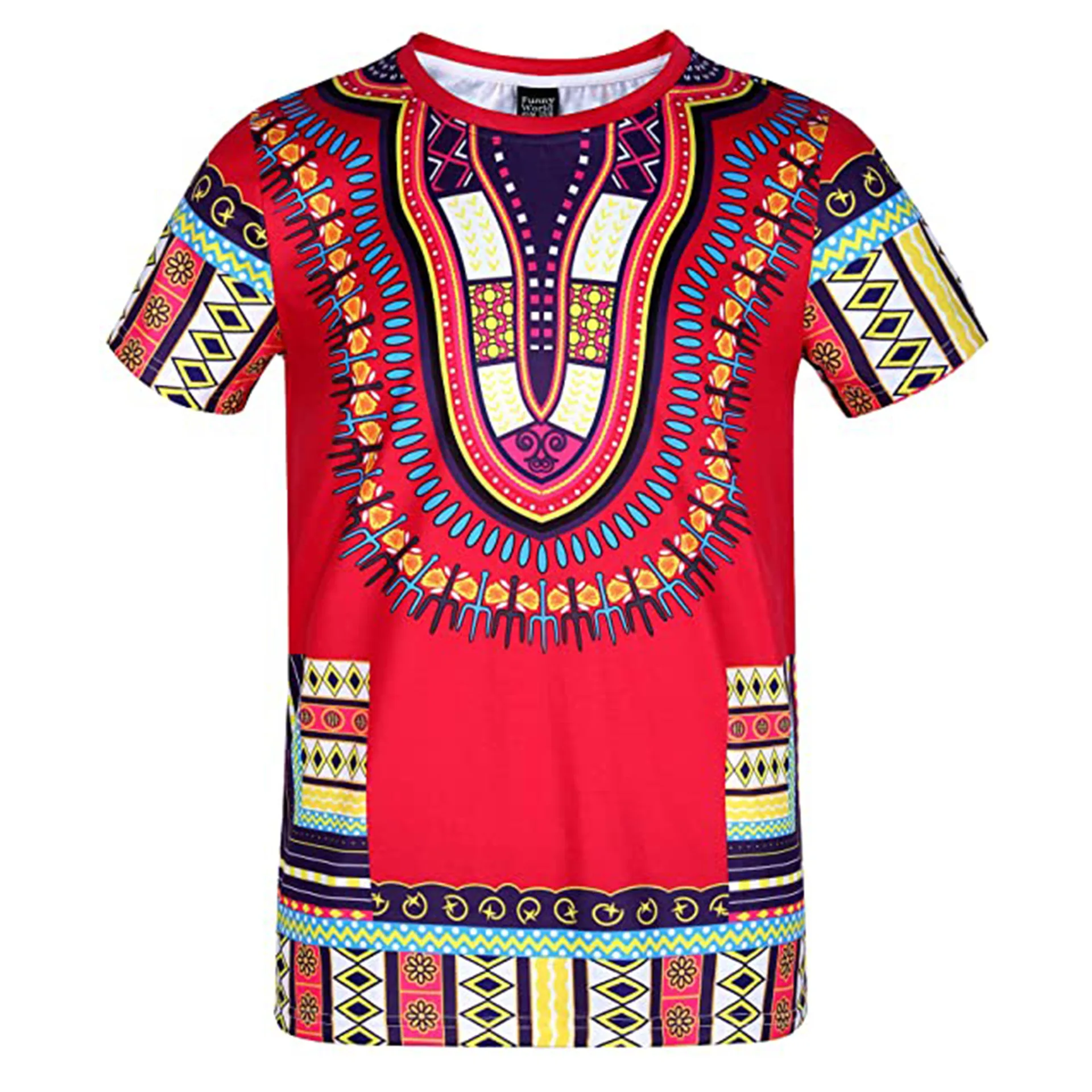 2024 African Ethnic Style 3D Print T-Shirt For Men Women Tops Tee Dashiki T Shirt Kids Adult Shirt Fashion T-shirts Men Clothing