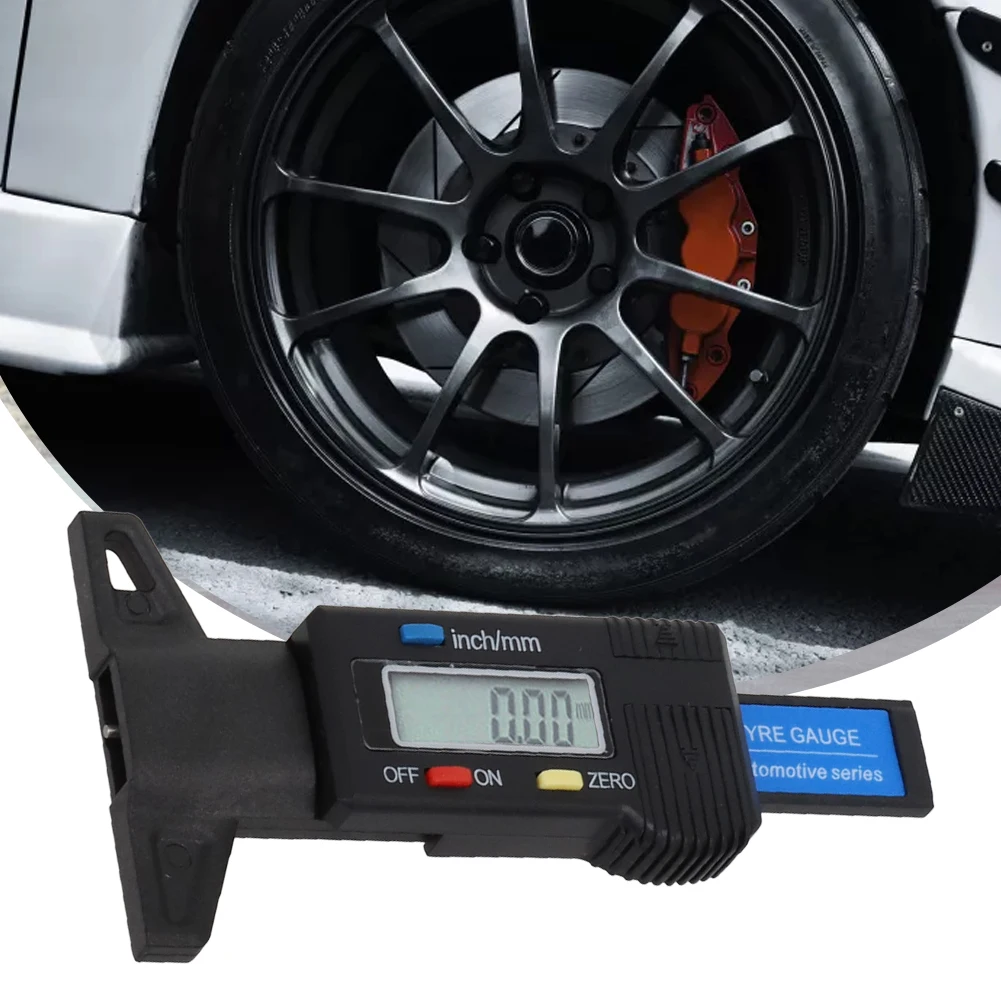 

Brand New Digital Gauge Gauge Brake Shoe Pad Depth Gauge Digital Tester Tread Motorbike Tyre LR44 For Tread Depth