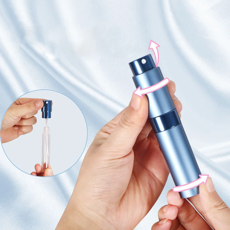 8ml Perfume Bottling Atomizer Portable Liquid Container For Cosmetics Dispense Glass Spray Bottle Refillable For Traveling