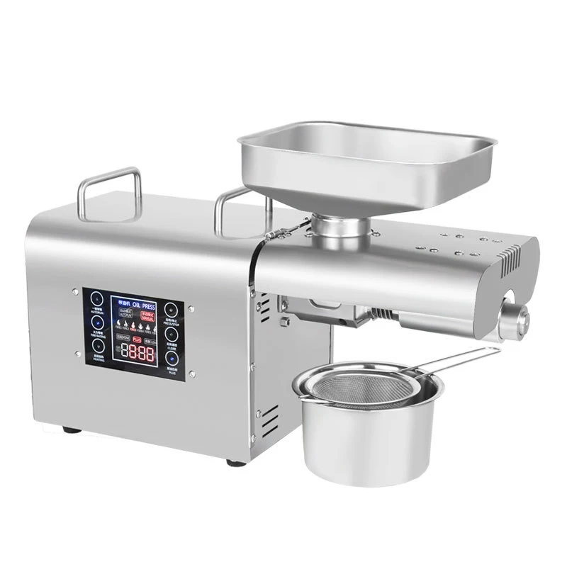 Oil Press Automatic FLaxseed Sunflower Peanut Extracting Machine High Sesame Hydraulic De Aceite Heat Olive Hard Stainless Steel 4