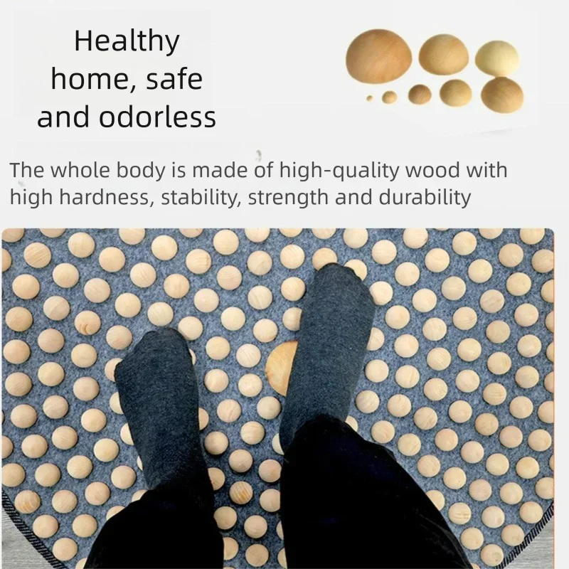Foot Massager Wood Foot Massage Mat Acupressure Relax Massage Pad Trigger Jogging  Acupressure Board Foot Acupoint Massage Mat