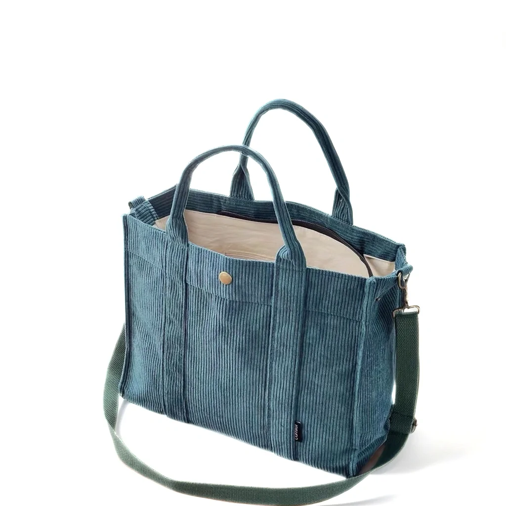 

Zipper Corduroy Shoulder Bag Canvas Bags Messenger Bag Corduroy Tote Bag Cute Messenger Bag Corduroy Crossbody Bag Daily School