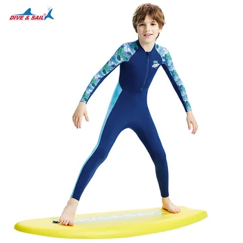 Girls Boys One Piece Water Sports Sun Protection Rash Guard UPF 50+ Long Sleeves Full Swimsuit Dive Skin Sun Suit Toddler Kids