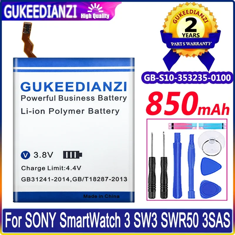 850Mah Gukeedianzi Batteria Gb-S10-353235-0100 Per Sony Smartwatch 3 Sw3 Swr50 3Sas