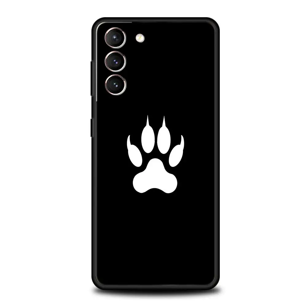 Wild Wolf Soft Silicone Black Phone Case Cover
