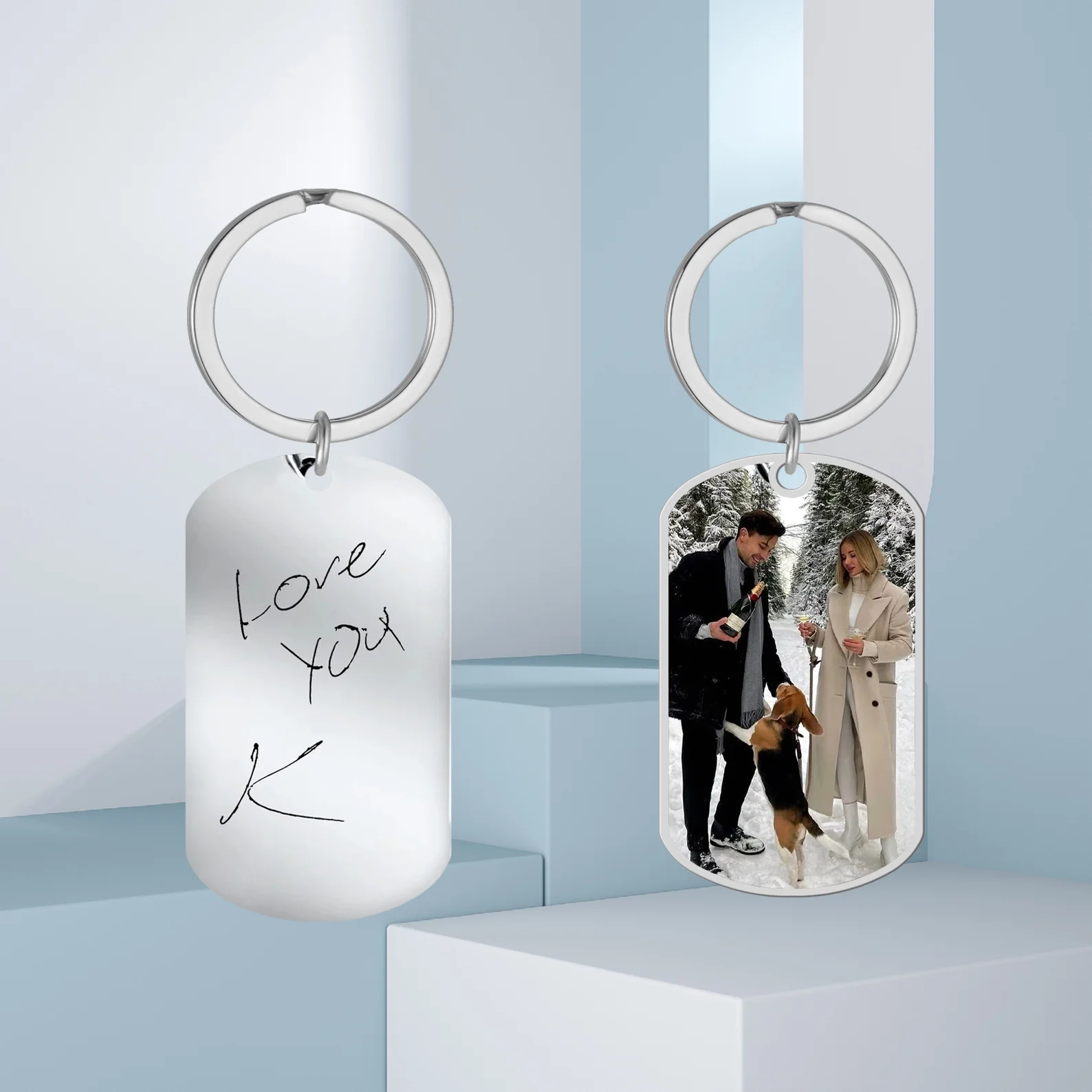 Customize Picture And Text Keychains, Customize Personalized