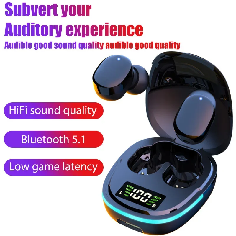 

TWS G9S Bluetooth Headset Power Display Binaural Stereo in-ear Sports Portable Low Latency Bluetooth 5.1