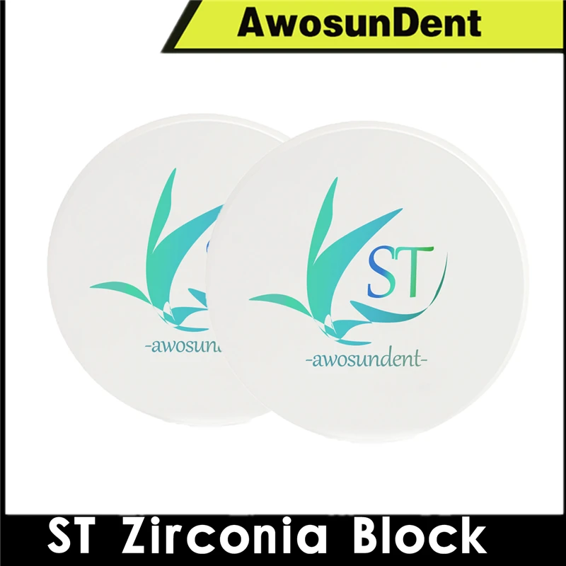 ST Super Translucent Zirconia Cad Cam 98 Open System Dental Lab White Zirconia Ceramic Block