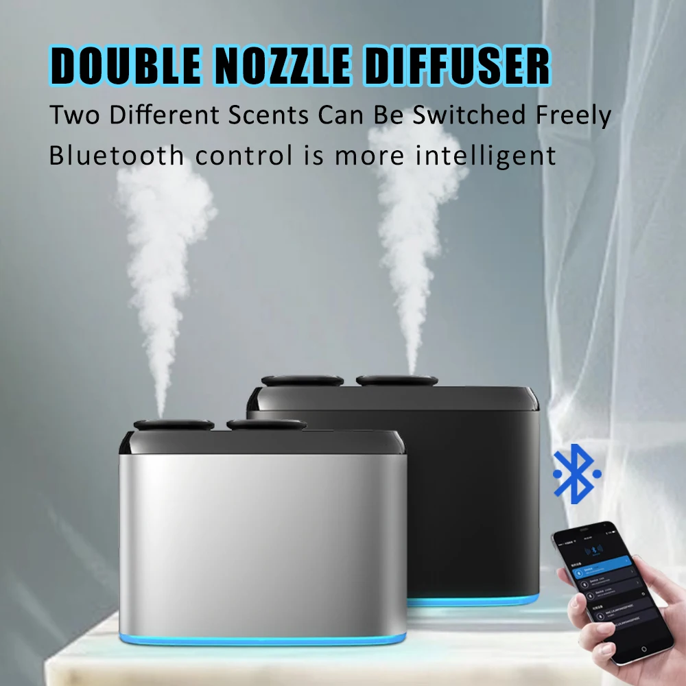 Electric Smell For Home Dual Nozzle Aroma Diffuser Electric Smell Distributor Bluetooth Control Essential Oil Diffuser No Water 1