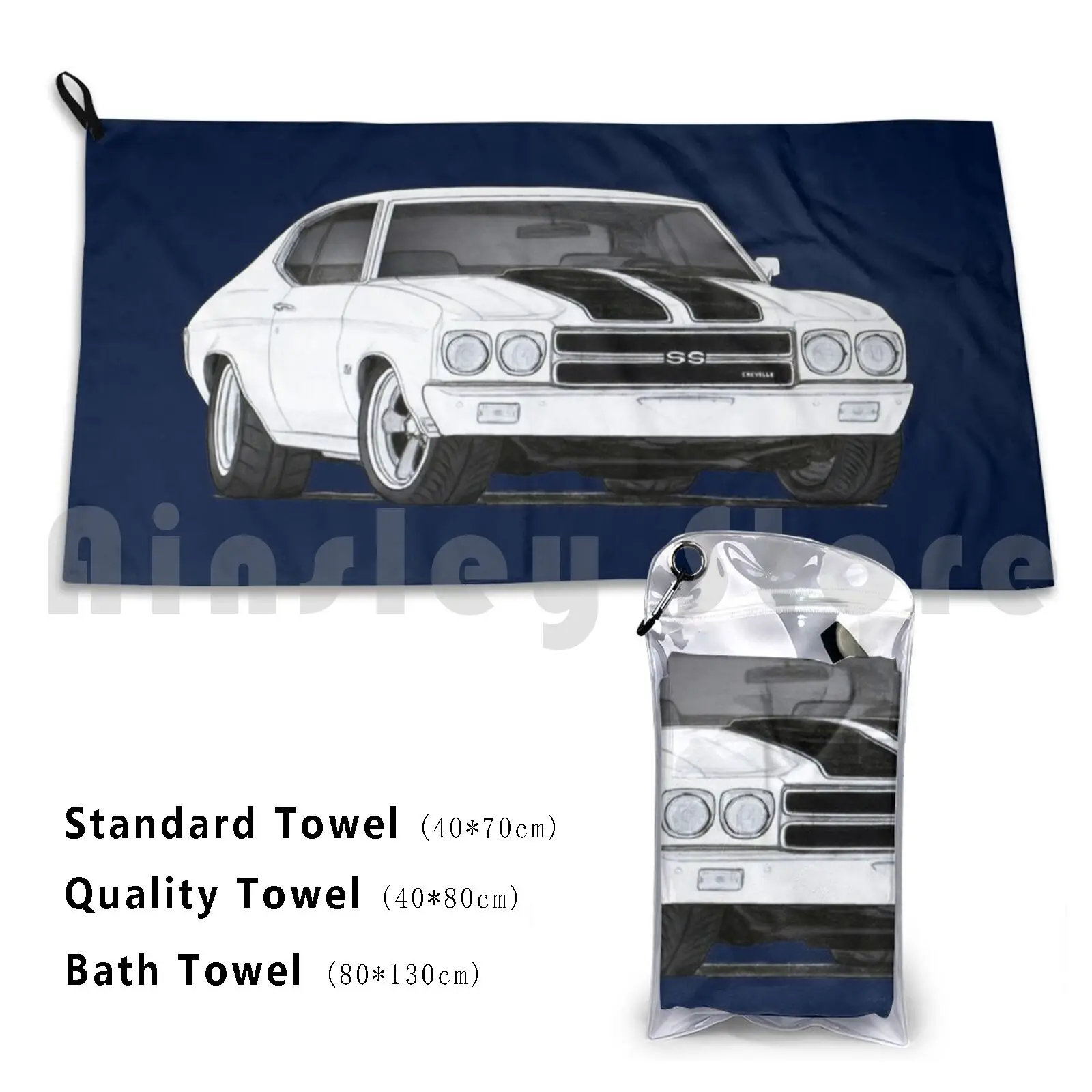 Полотенце для ванной 70 Chevelle Ss классическое полотенце мышечной машины 1970 |