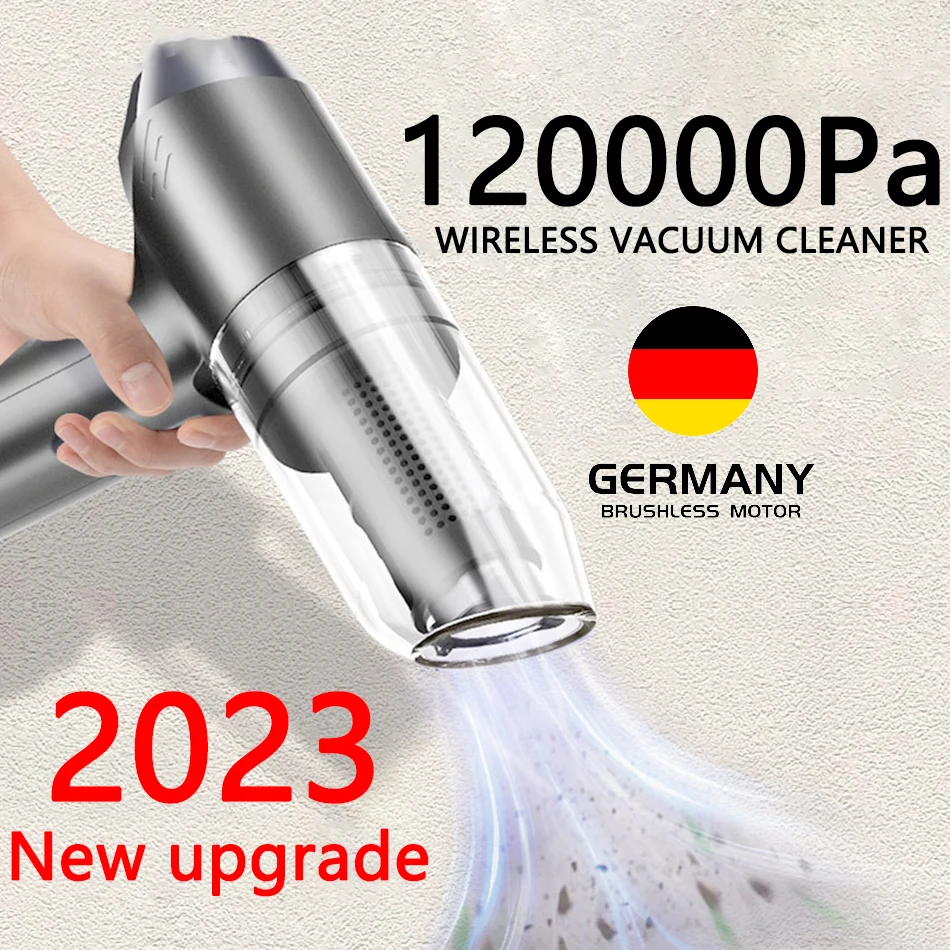 

New 120000Pa Car Wireless Vacuum Cleaner 3 in 1 Wet Dry Handheld Vacuum Cleaners For Car Home Dual Use Office Keyboard Cleaning