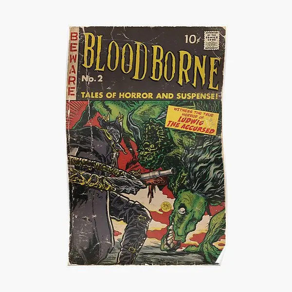 Bloodborne Comic Cover Fan Art Poster Art Wall Funny Home Room Modern Print Vintage Painting Murale Decor Decoration No Frame