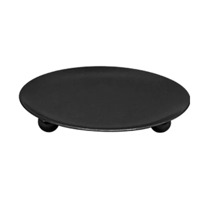 Clearance Iron Black Gold Candle Holder Tray Base Wedding Party Holiday Banquet Decorative Candle Holder Art Gift Cup Acc