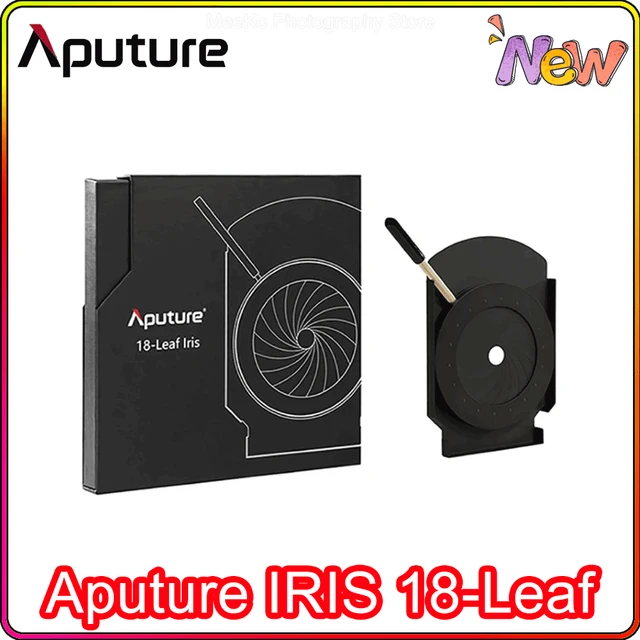 Aputure-スイベルマウントシステム用の18の葉のアイリス,明るさを調節可能