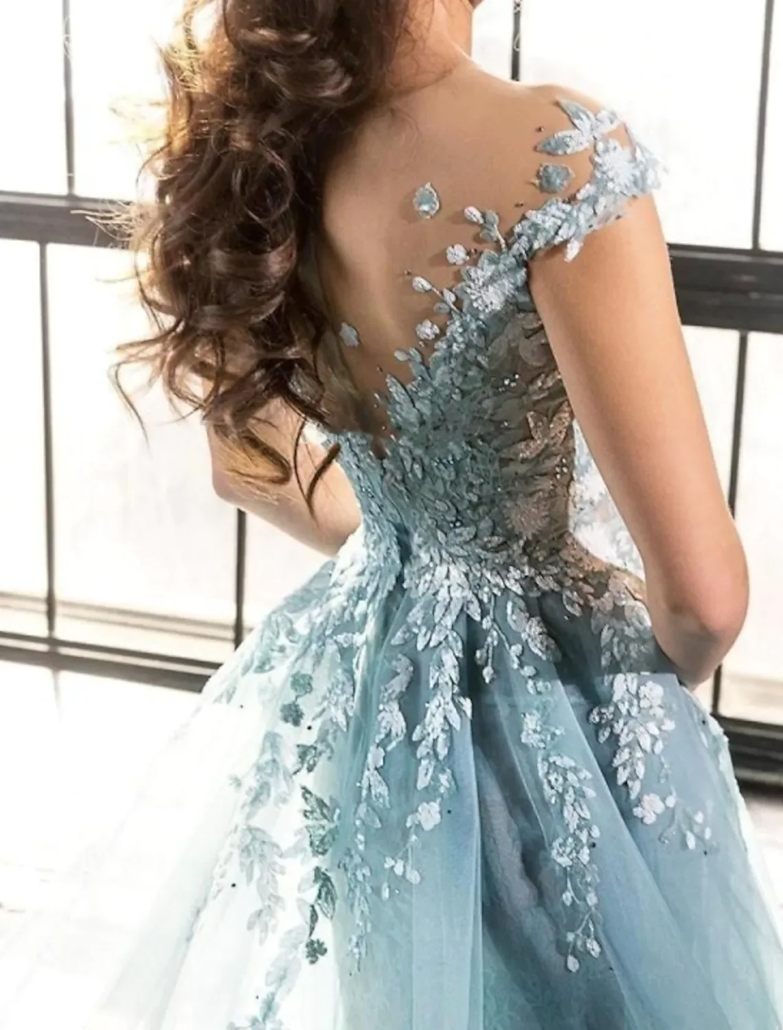 Vkiss 2022 Light Blue Sweetheart Neck Evening Dress Strapless Backless Tiered High Low Formal Prom Party Gowns Vestido فساتين ال