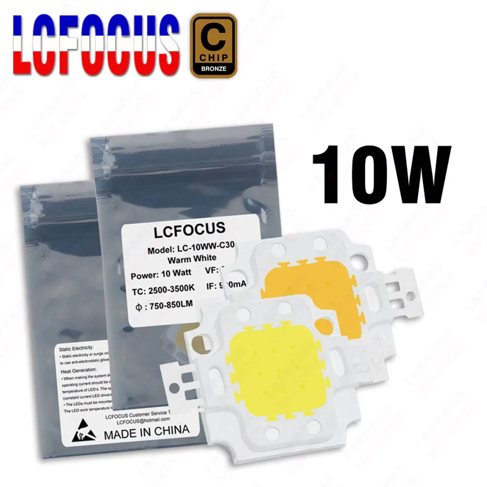 25 Chip LED Ad Alta Potenza 5V - 3W, 200 Lumen, Bianco Puro 6000K, Per Fari, Torce, Lampade Fai-da-te
