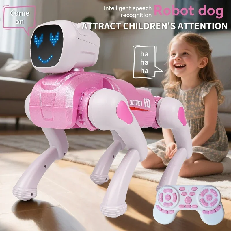 Cane Robot Intelligente AI, Controllo Vocale con Funzione Wake, Azioni Programmabili, Oltre 30 Movimenti, Espressioni LED, Batteria da 60 Minuti per Bambini - immagine 4