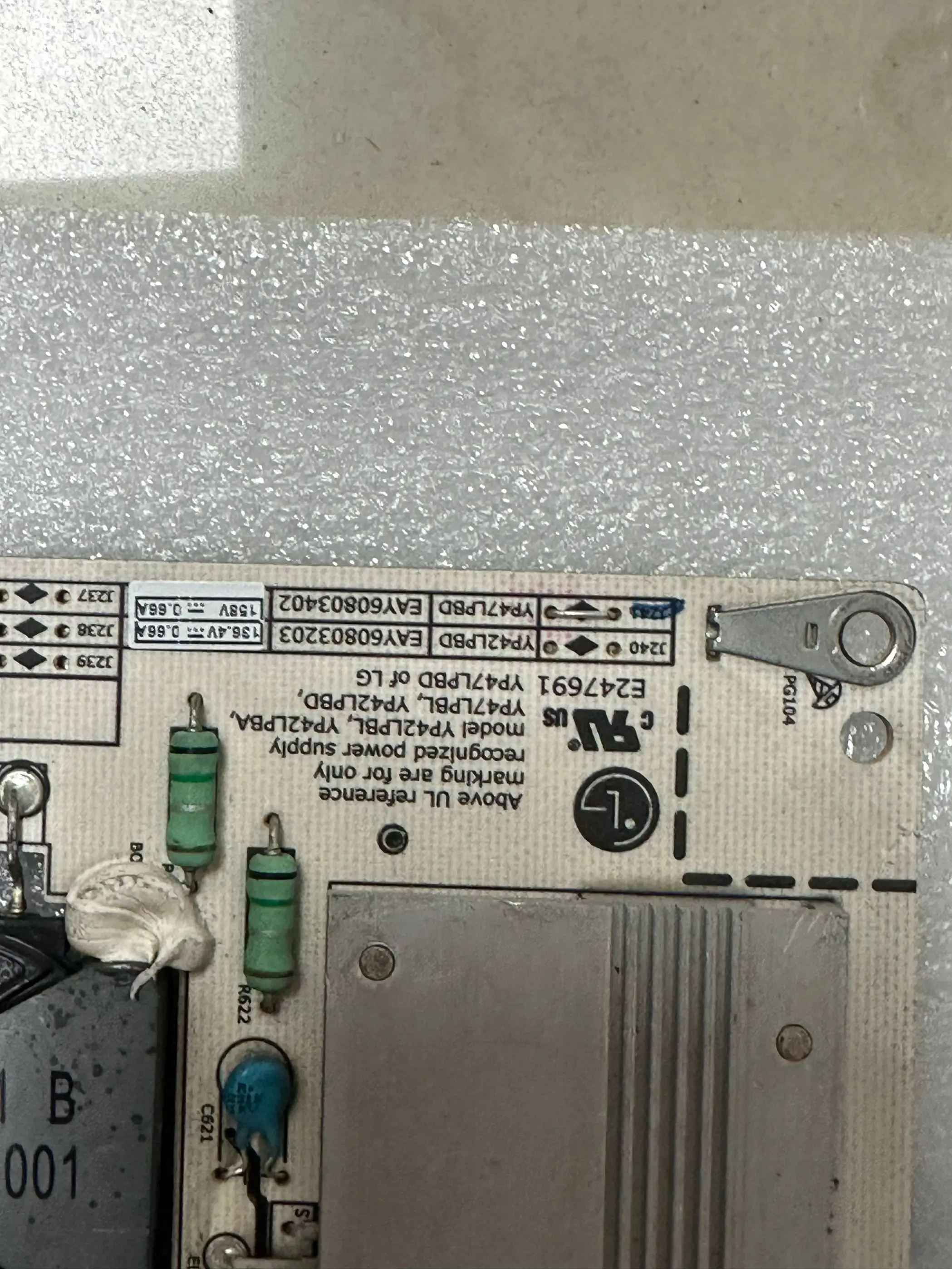 Original LG 47LE5300-CA power supply board EAY60803402 YP47LPBD