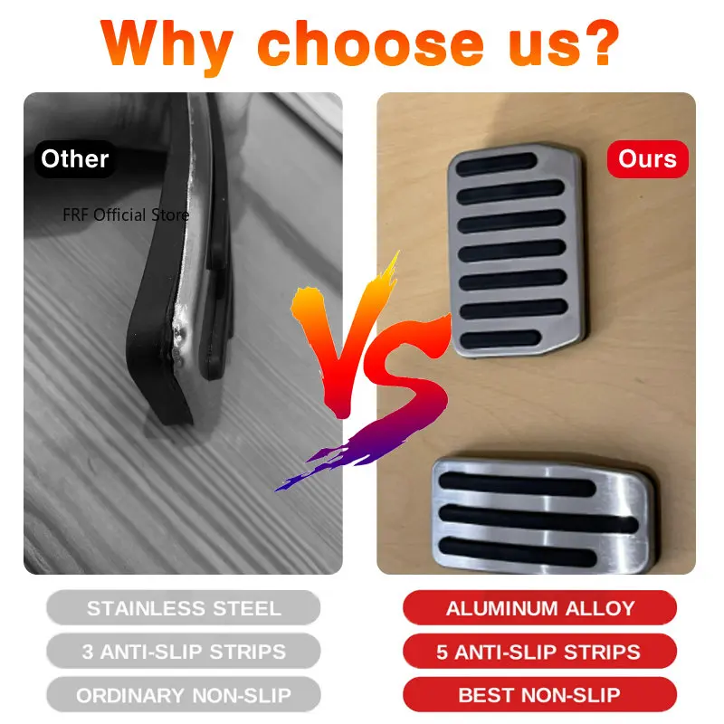 Pedali Auto In Acciaio Inox Per Mercedes Classe A, B, CLA, GLS, GLE, R - Set Da 2 Pezzi - Foto 4