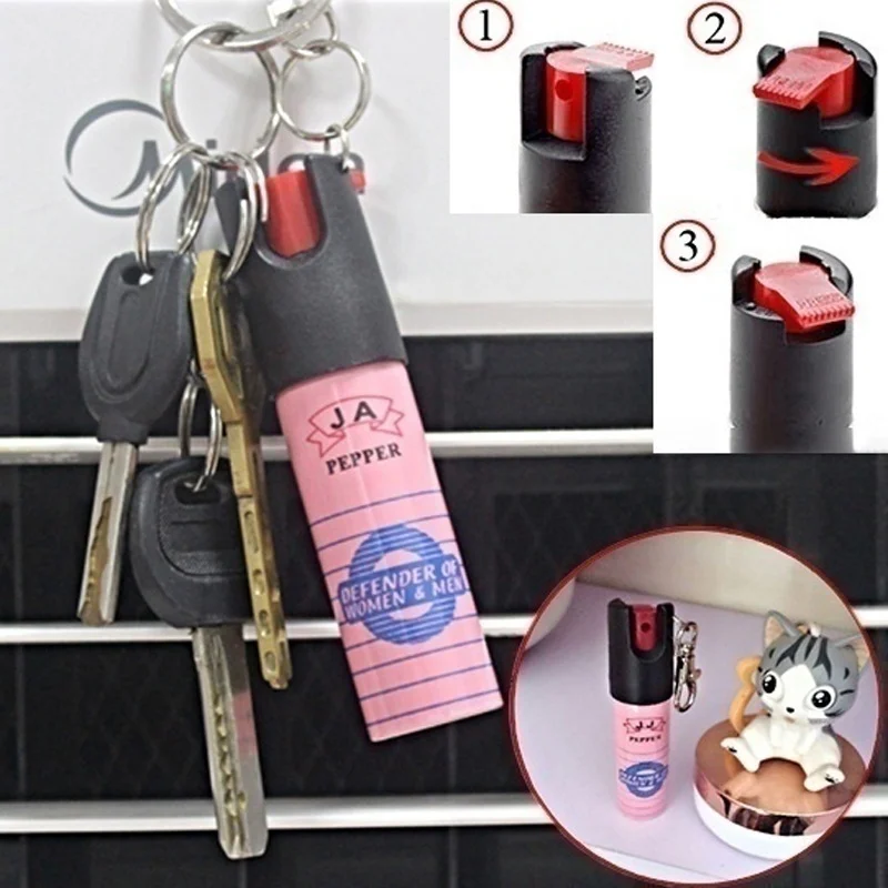 20ml Pepper Spray for Women Safety Protective Spray Easy Carry Self-defense Small Canister Protection Chili Water（16style）