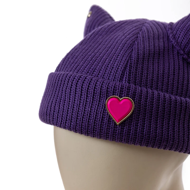 Game LOL Sett Heartsteel Cosplay Hat,The Boss Sett\'s Purple Knitted Hat,Same Headgear,Halloween Carnival Party Role Play Props