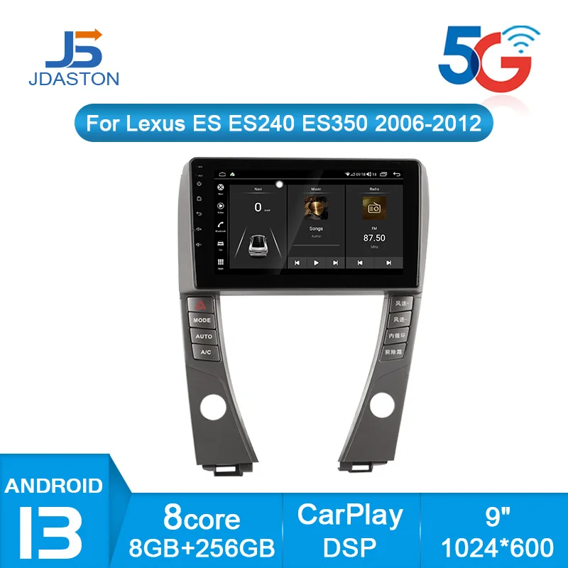 

Автомобильный мультимедийный плеер Jdaston Android 13 для LEXUS ES ES240 ES350 2006-2012, автомобильное радио, GPS-навигация, Авторадио, стерео DSP