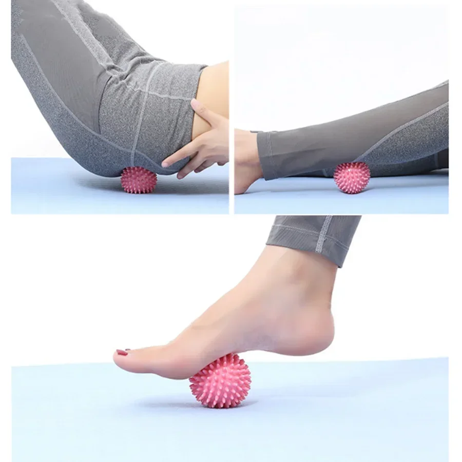 6cm PVC Spiky Massage Ball Sport Fitness Foot Pain Relief Plantar Fasciitis Yoga Fascia Massage Ball Neck Muscle Relaxation massage ball fascia ball